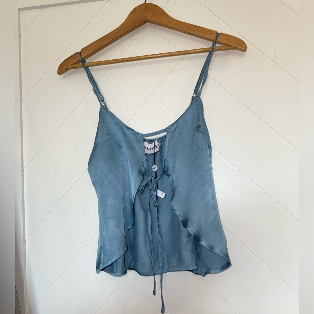 NWT SNDYS. X Revolve Saint Baby Blue Top Size: 4 - Picture 6 of 9
